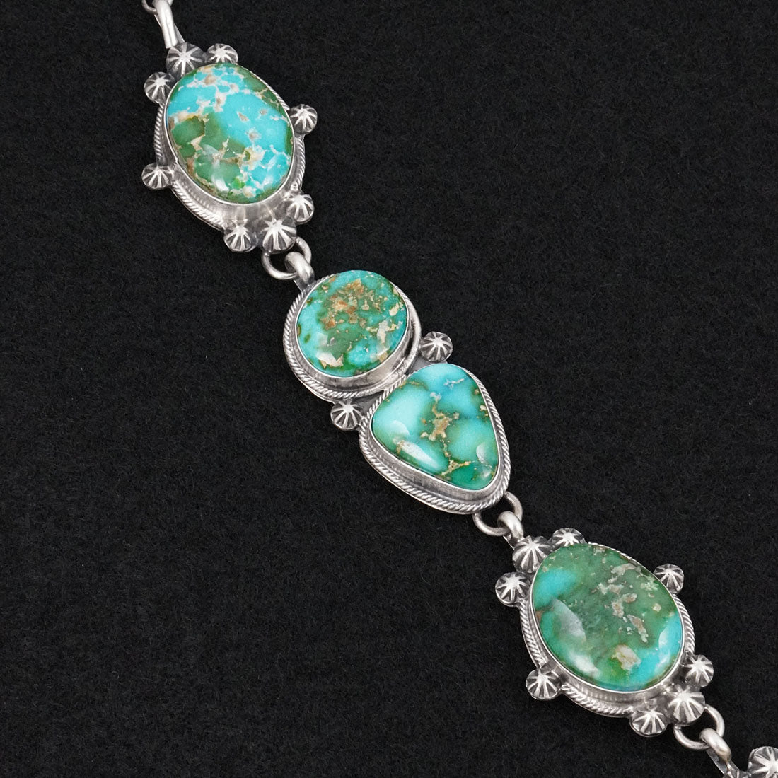Bobby Johnson Turquoise & Sterling Silver Necklace Set