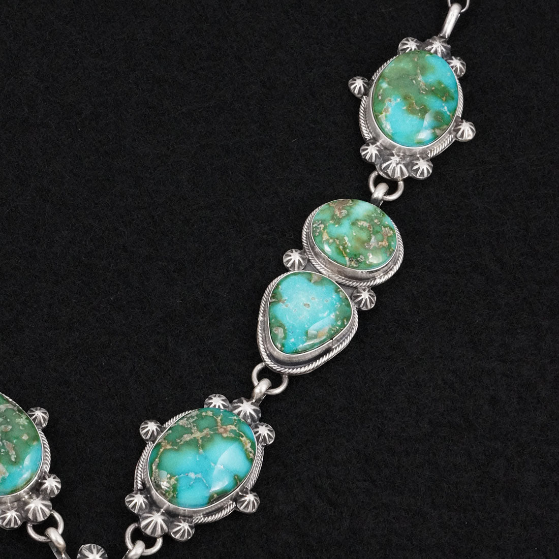 Bobby Johnson Turquoise & Sterling Silver Necklace Set