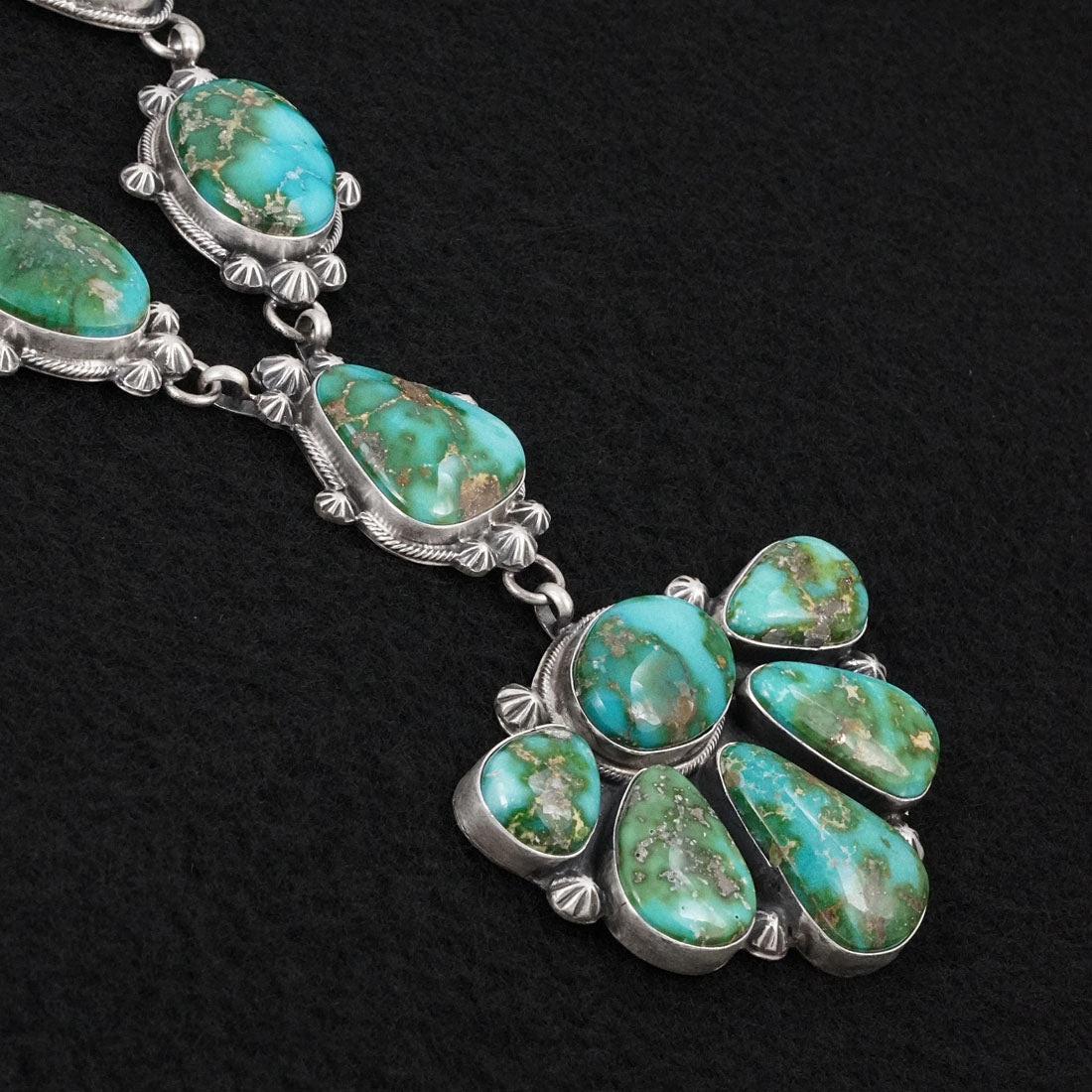 Bobby Johnson Turquoise & Sterling Silver Necklace Set
