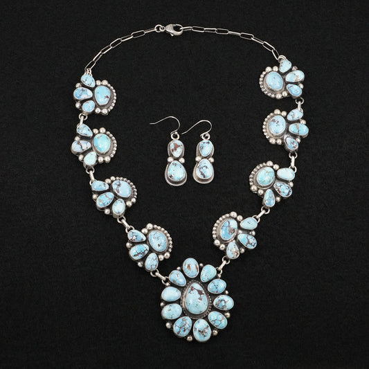 Kathleen Livingston Turquoise & Sterling Silver Necklace Set