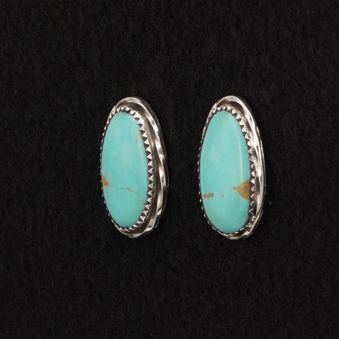 Ernest Hawthorne Turquoise & Sterling Silver Earrings