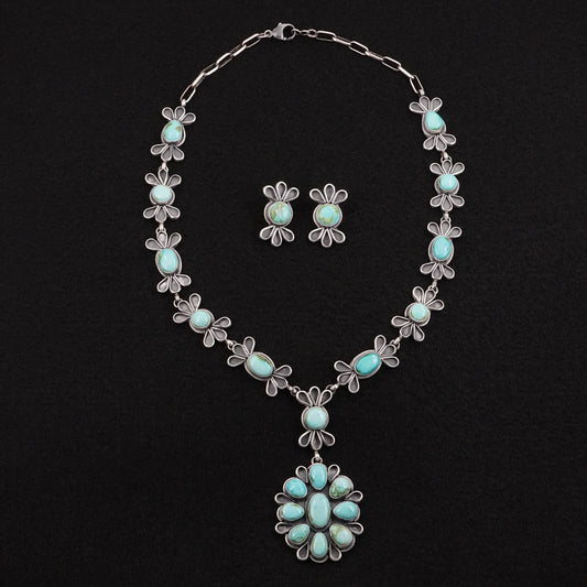 Darrin Livingston Turquoise & Sterling Silver Necklace Set