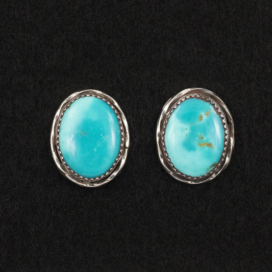 Ernest Hawthorne Turquoise & Sterling Silver Earrings