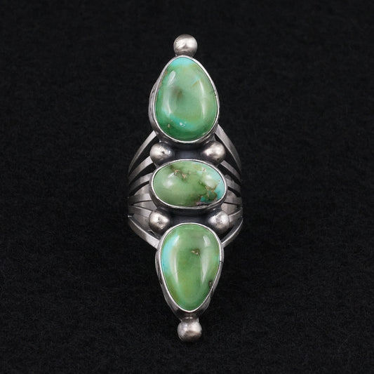 Kathleen Livingston Turquoise & Sterling Silver Ring Size 7.5