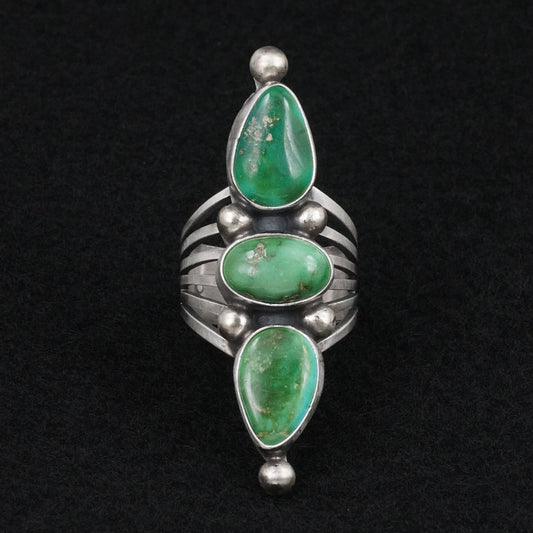 Kathleen Livingston Turquoise & Sterling Silver Ring Size 8