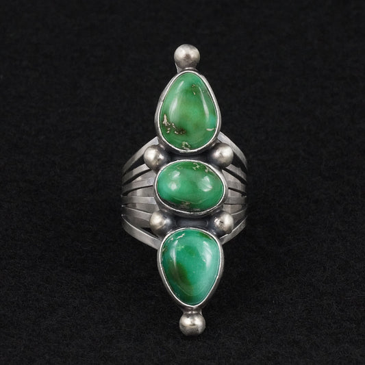 Kathleen Livingston Turquoise & Sterling Silver Ring Size 8.5