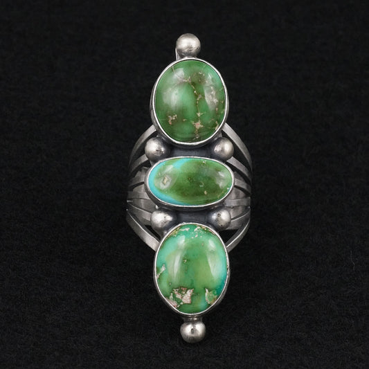 Kathleen Livingston Turquoise & Sterling Silver Ring Size 8.5