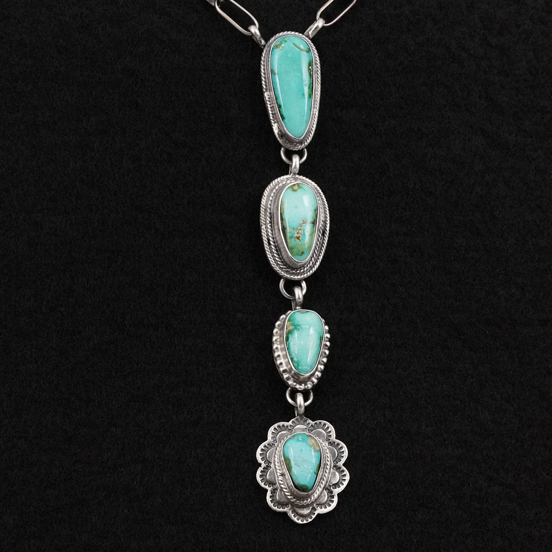 Bobby Johnson Turquoise & Sterling Silver Necklace