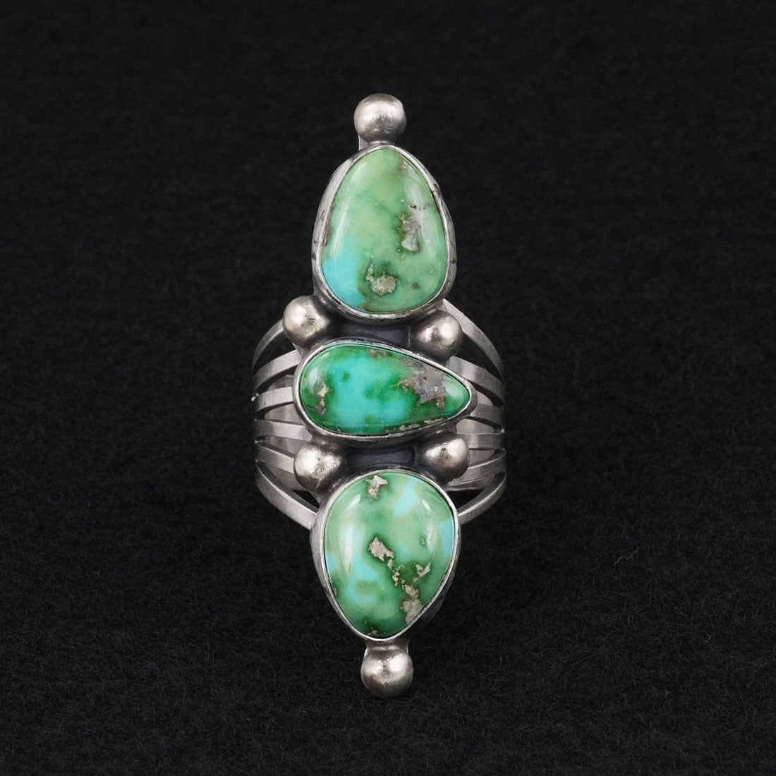 Kathleen Livingston Turquoise & Sterling Silver Ring Size 8.5