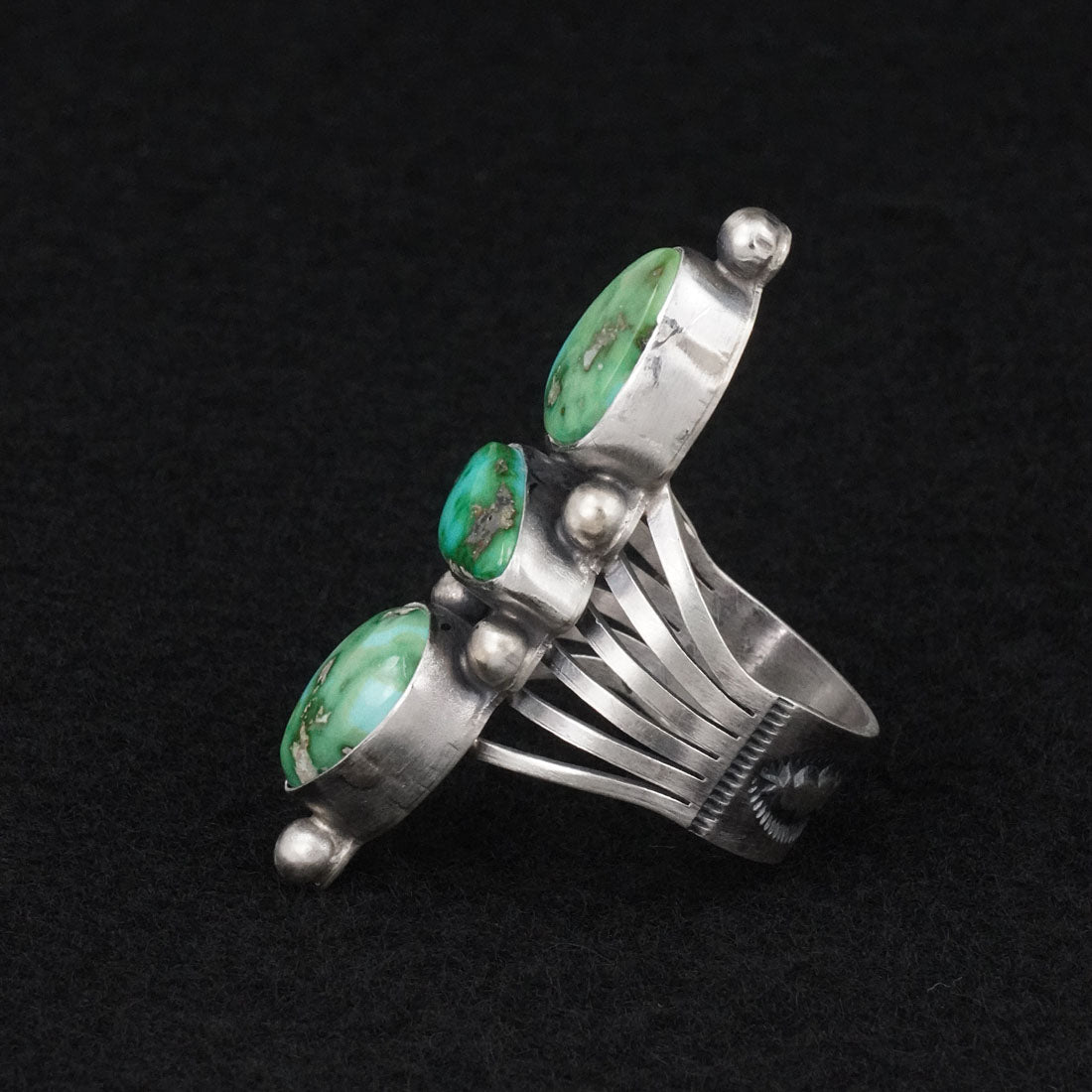 Kathleen Livingston Turquoise & Sterling Silver Ring Size 8.5