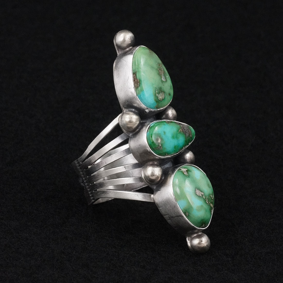 Kathleen Livingston Turquoise & Sterling Silver Ring Size 8.5