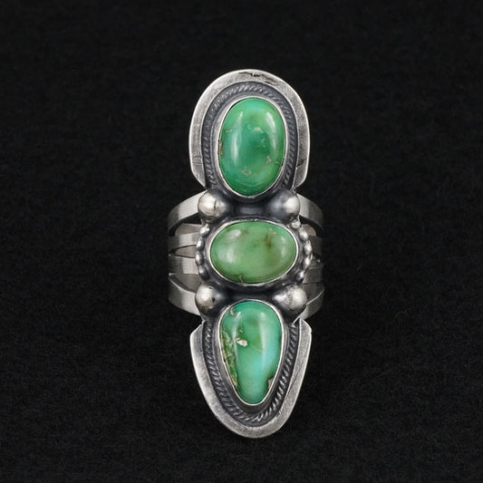 Kathleen Livingston Turquoise & Sterling Silver Ring Size 7.5