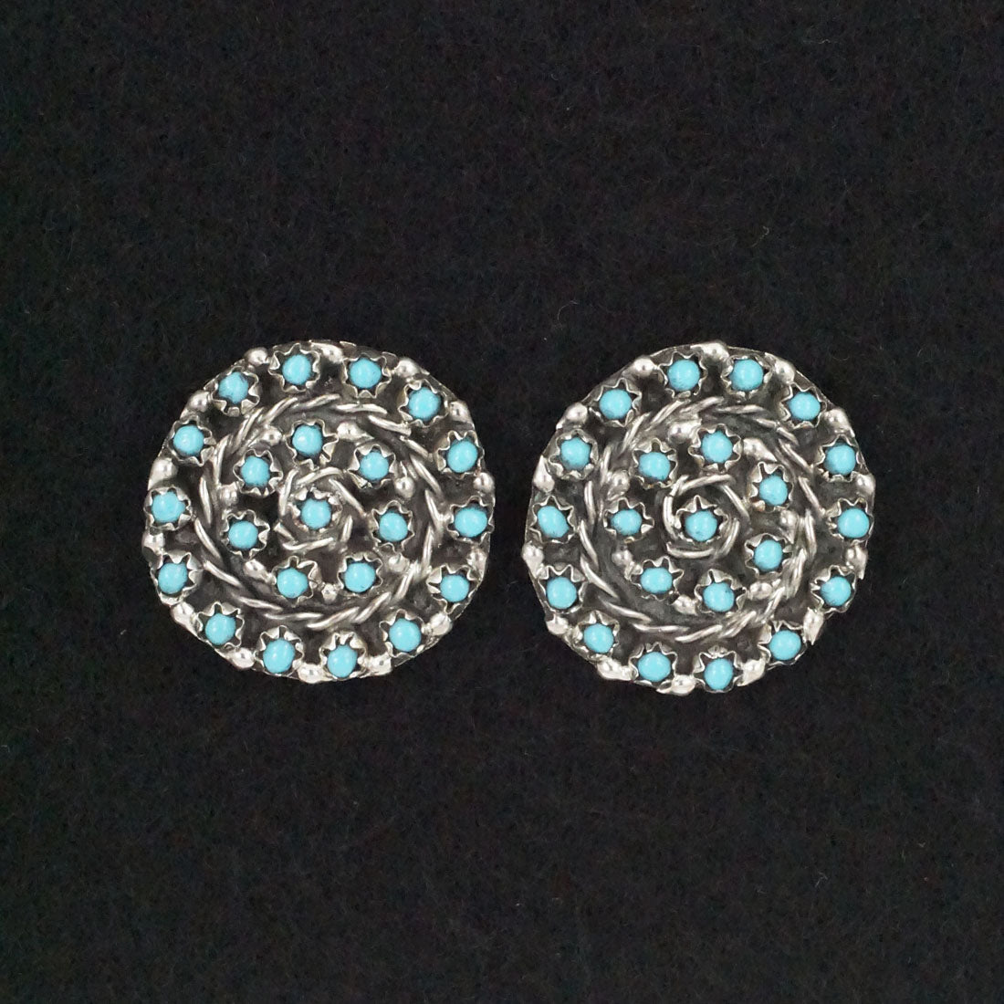 Randy Hooee Turquoise & Sterling Silver Earrings