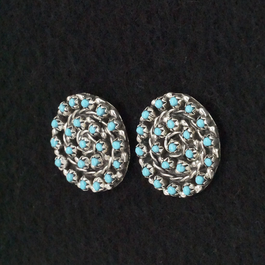 Randy Hooee Turquoise & Sterling Silver Earrings