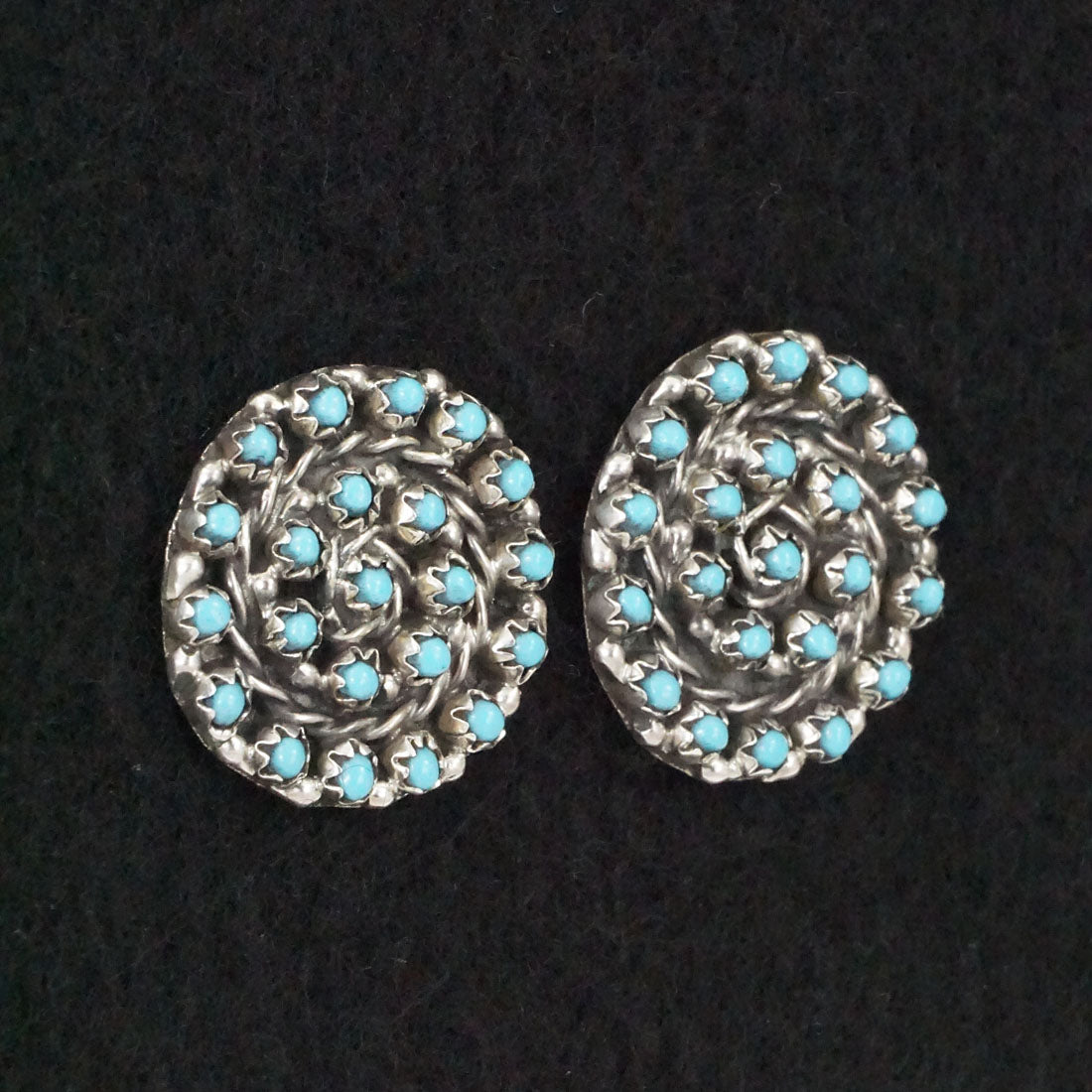 Randy Hooee Turquoise & Sterling Silver Earrings