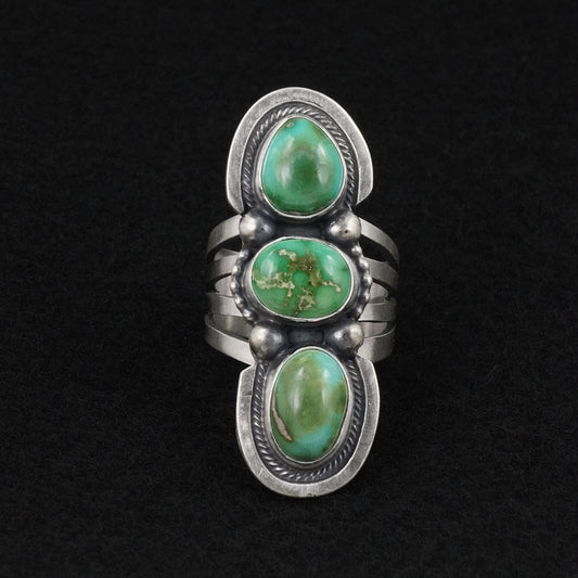 Kathleen Livingston Turquoise & Sterling Silver Ring Size 8.5