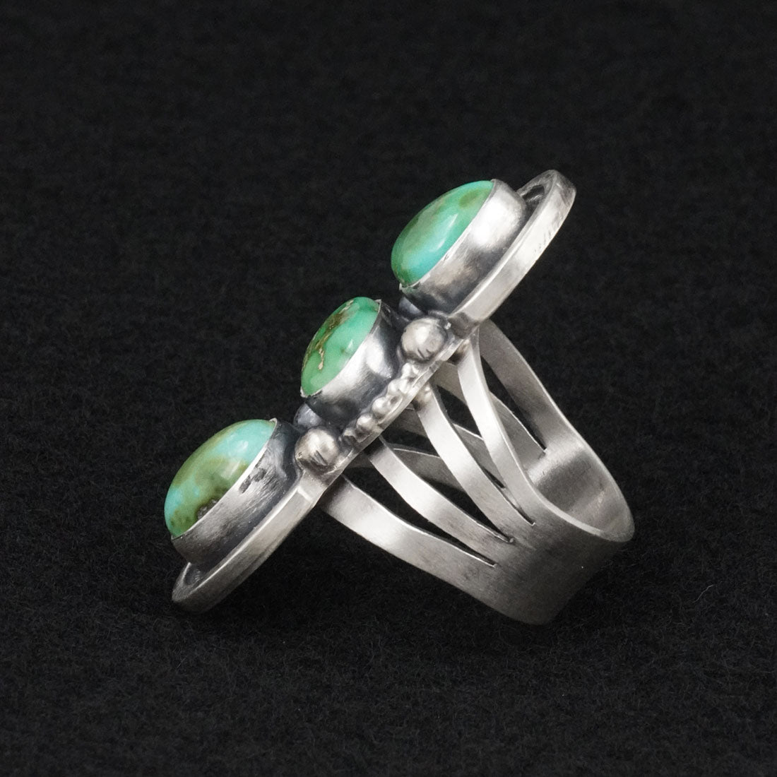 Kathleen Livingston Turquoise & Sterling Silver Ring Size 8.5