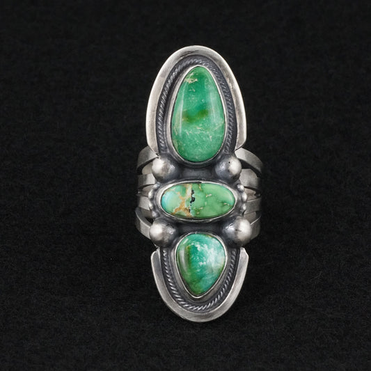 Kathleen Livingston Turquoise & Sterling Silver Ring Size 8.5