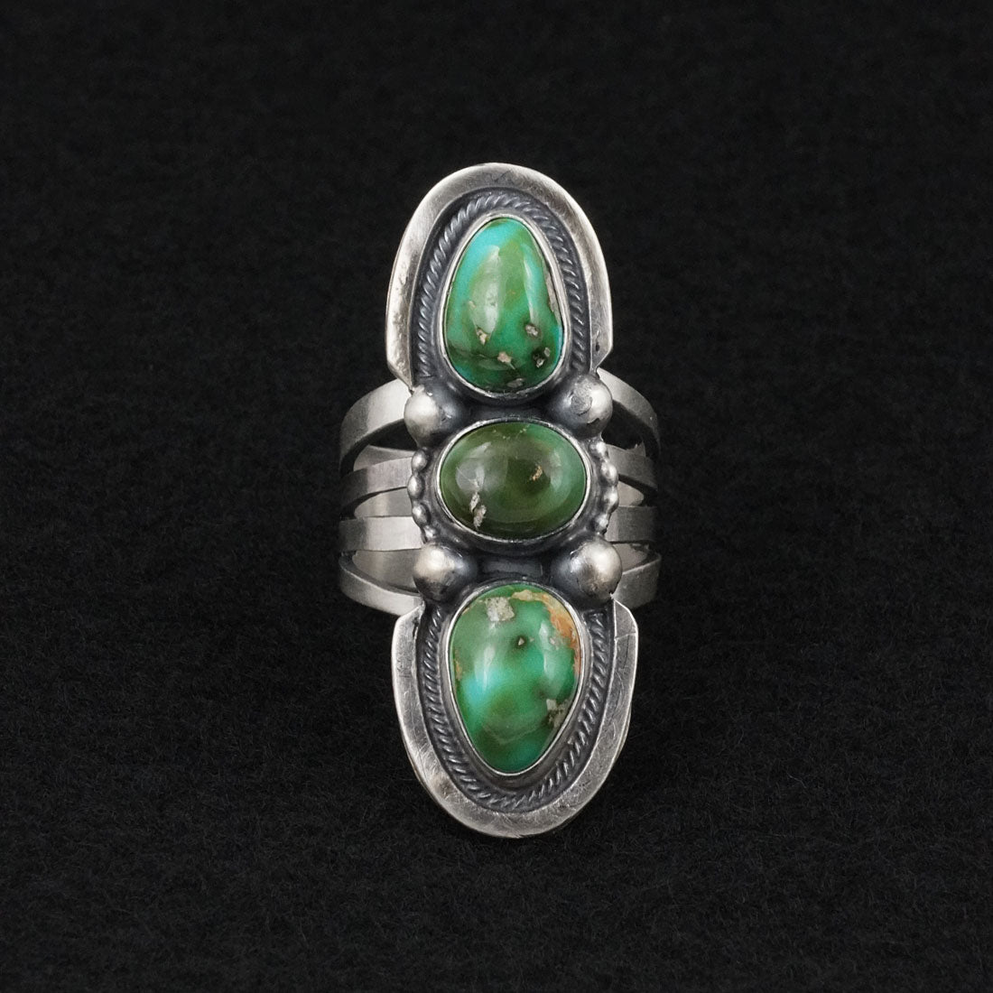 Kathleen Livingston Turquoise & Sterling Silver Ring Size 9