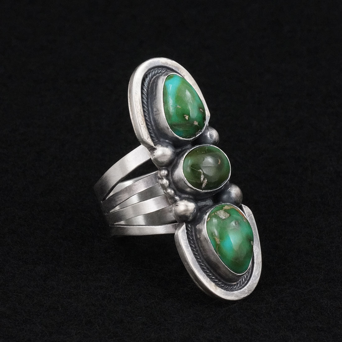Kathleen Livingston Turquoise & Sterling Silver Ring Size 9
