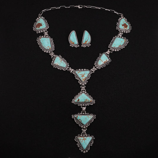 Paul Livingston Turquoise & Sterling Silver Necklace Set