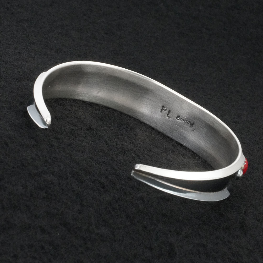 Paul Largo Turquoise, Coral & Sterling Silver Bracelet