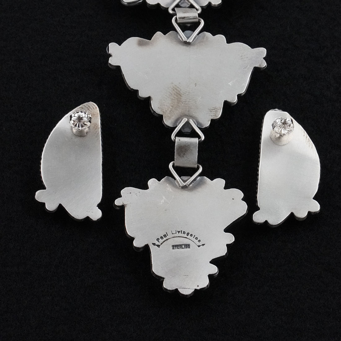 Paul Livingston Turquoise & Sterling Silver Necklace Set