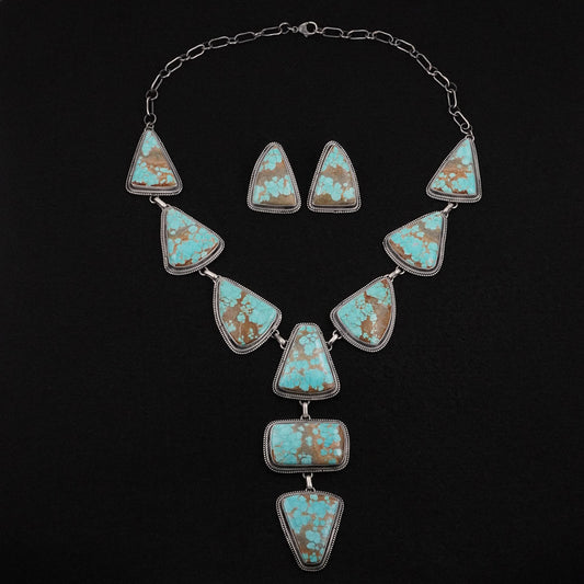 Paul Livingston Turquoise & Sterling Silver Necklace Set