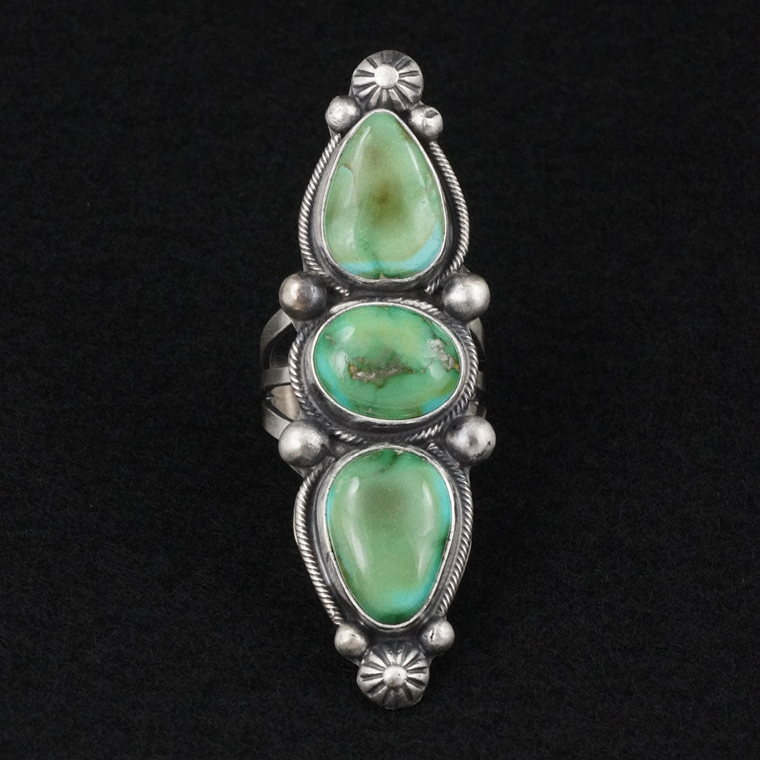 Kathleen Livingston Turquoise & Sterling Silver Ring Size 8.5