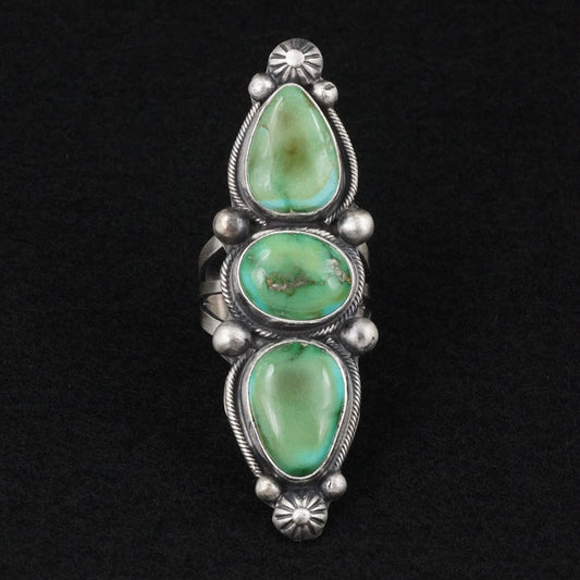 Kathleen Livingston Turquoise & Sterling Silver Ring Size 8.5