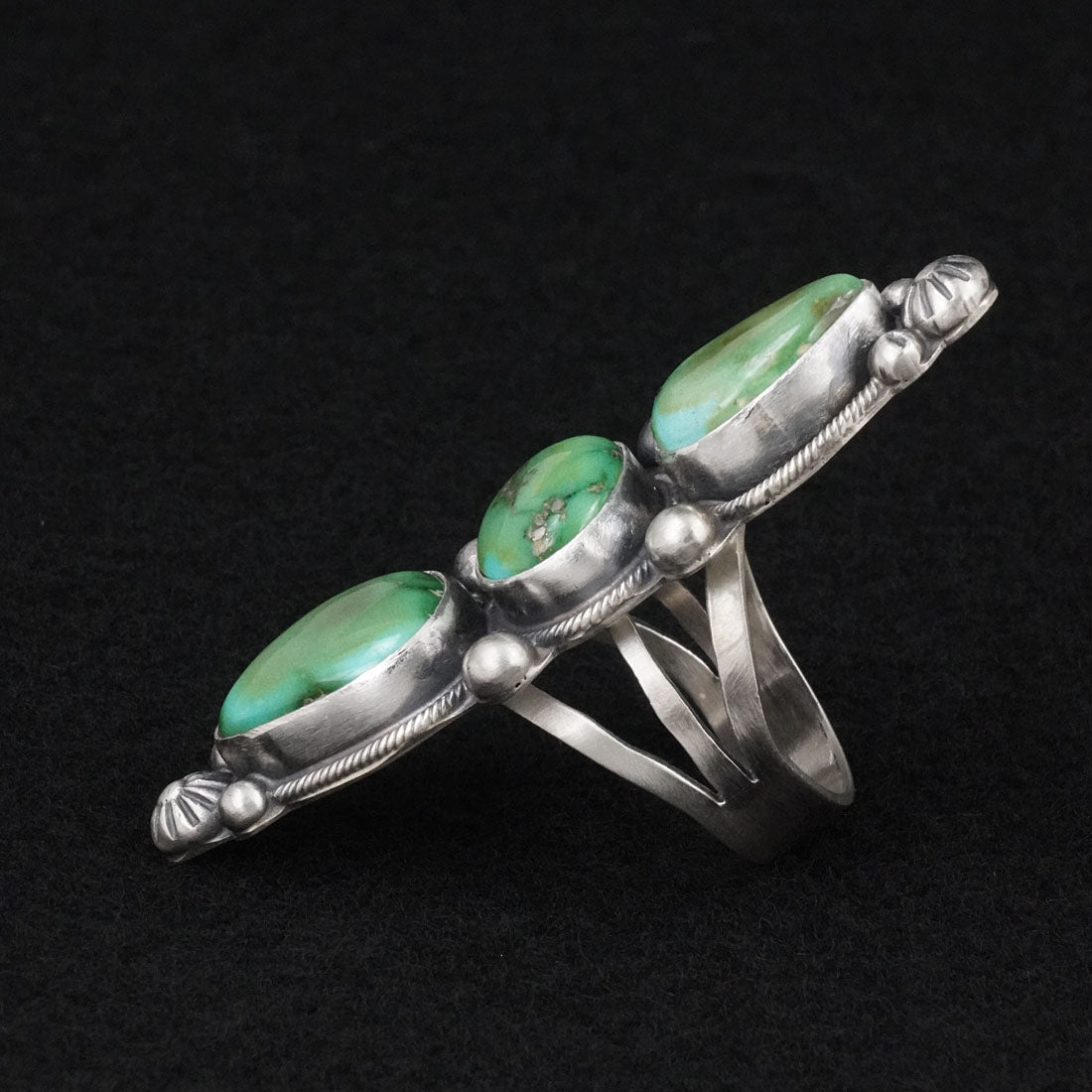 Kathleen Livingston Turquoise & Sterling Silver Ring Size 8.5