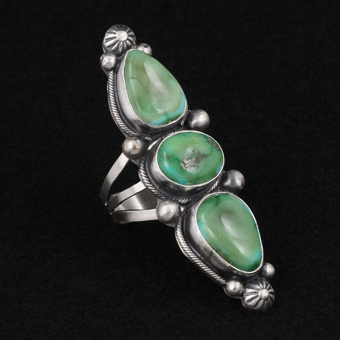Kathleen Livingston Turquoise & Sterling Silver Ring Size 8.5