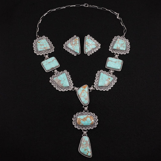 Paul Livingston Turquoise & Sterling Silver Necklace Set