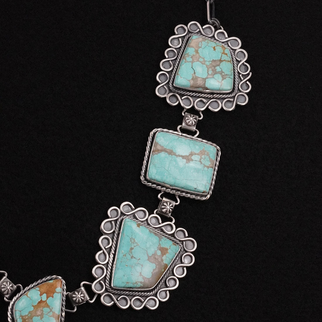 Paul Livingston Turquoise & Sterling Silver Necklace Set