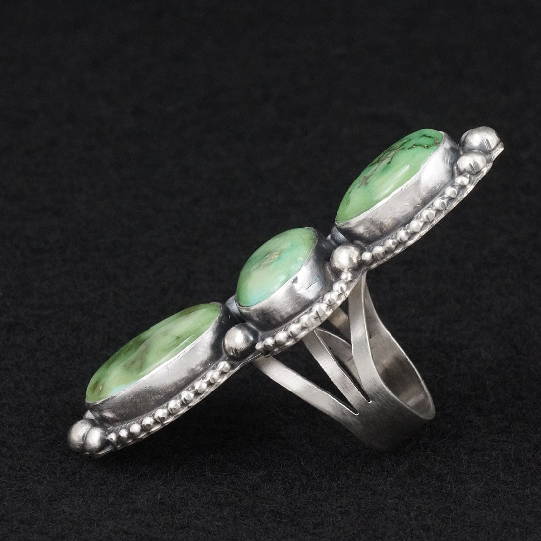 Kathleen Livingston Turquoise & Sterling Silver Ring Size 7.5