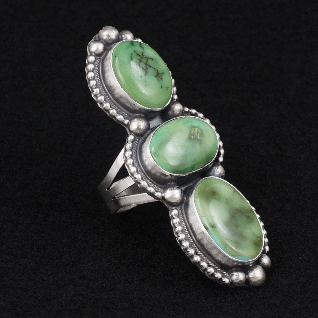 Kathleen Livingston Turquoise & Sterling Silver Ring Size 7.5