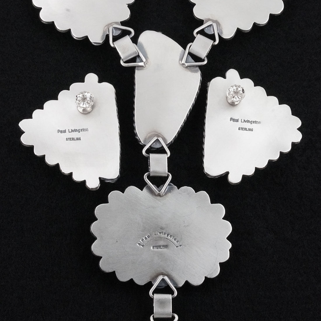 Paul Livingston Turquoise & Sterling Silver Necklace Set
