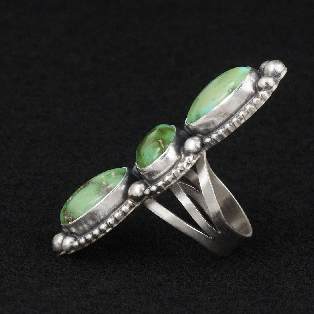 Kathleen Livingston Turquoise & Sterling Silver Ring Size 8.5