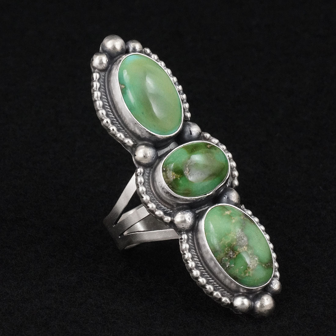 Kathleen Livingston Turquoise & Sterling Silver Ring Size 8.5