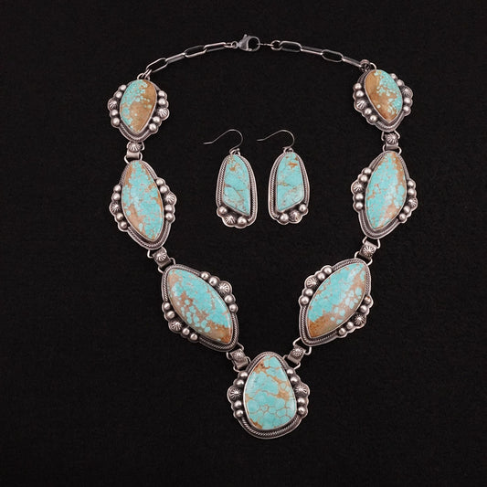 Kathleen Livingston Turquoise & Sterling Silver Necklace Set