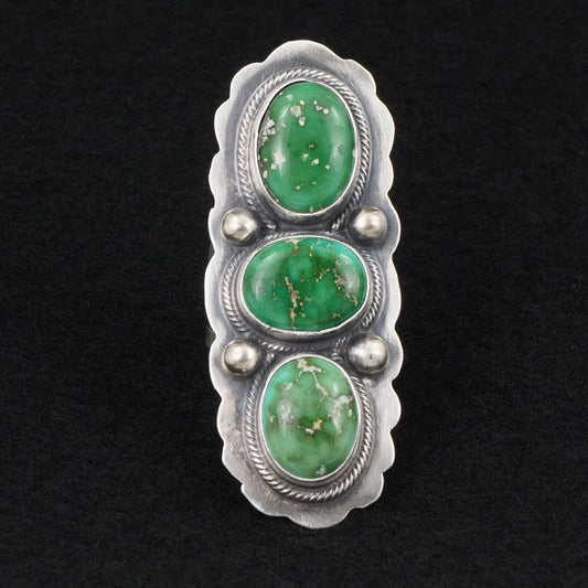 Kathleen Livingston Turquoise & Sterling Silver Ring Size 8