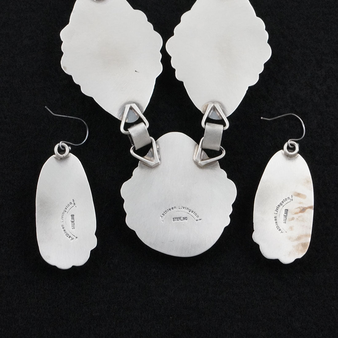 Kathleen Livingston Turquoise & Sterling Silver Necklace Set
