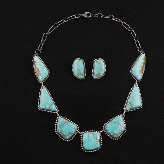 Paul Livingston Turquoise & Sterling Silver Necklace Set