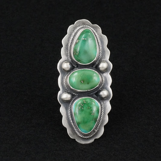 Kathleen Livingston Turquoise & Sterling Silver Ring Size 8.5