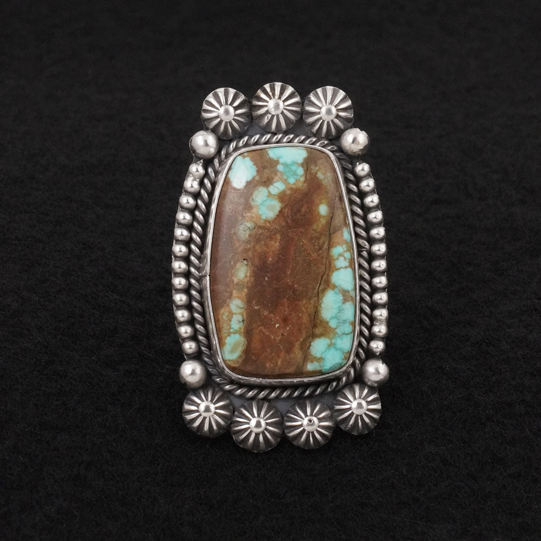 Michael Calladitto Turquoise & Sterling Silver Ring Size 7