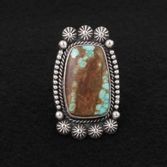 Michael Calladitto Turquoise & Sterling Silver Ring Size 7