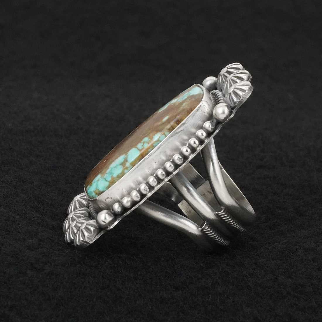 Michael Calladitto Turquoise & Sterling Silver Ring Size 7