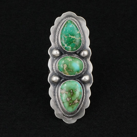 Kathleen Livingston Turquoise & Sterling Silver Ring Size 8.5