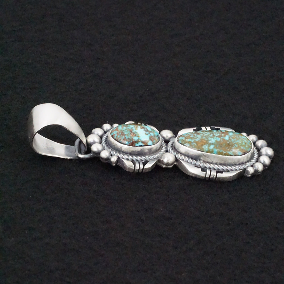 Paul Livingston Turquoise & Sterling Silver Pendant