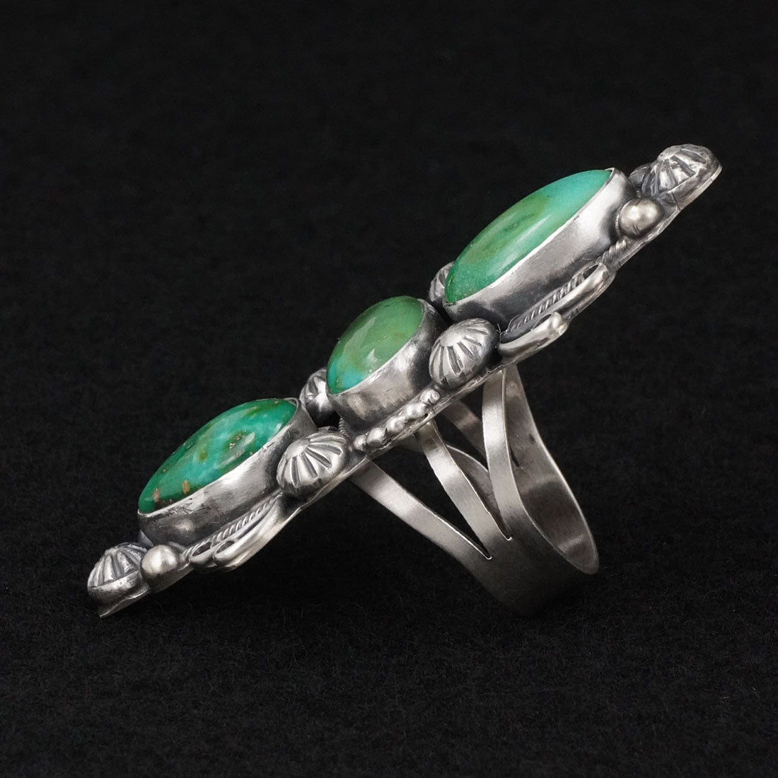 Kathleen Livingston Turquoise & Sterling Silver Ring Size 8